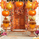 10pcs Fall Thanksgiving Balloons Pumpkin Pine Cone Maple Leaf Autumn Party Decorations