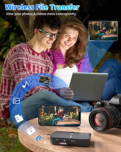 Filehub Ac750 Travel Router: Portable Hard Drive Sd Card Reader & Mini Wifi Range Extender For Travel | Wireless Access External Harddrive & Usb Storage Device To Backup Photo & Files From Iphone