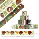 72Pcs Football Slap Bracelets Wristband Football Party Favors, Football Birthday Rugby Match Party Supplies Kids Classroom Gifts, Sports Themed Bracelets For Kids And Adults, 12 Designs
