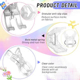 20 Pack Large Balloon Arch Clips, 3.5" Plastic Transparent Backdrop Spring Clamps, Heavy Duty Clip For Balloon Arch Kit Birthday Holidays Decoration Crafts Woodworking Photography Studios