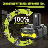 2 Pack 4.0Ah Replacement For Ryobi 18V Battery P108 Li-Ion Replacement For Ryobi 18V One+ Battery Compatible With P102 P108 P103 P105 P107 P109 P104 And One Pickleball Machine