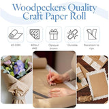 Brown Kraft Paper Roll 30 Inch Wide, 2400 Inch Long, 1 Roll, Jumbo Roll For Eco Friendly Christmas Gift Wrapping Paper And Packing Paper, By