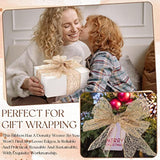 2 Rolls 20 Yards Metallic Wired Ribbon For Crafts Christmas Tree Ribbo