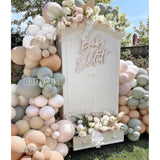 Dusty Green Nude Balloon Garland Double Stuffed Blush Brown Cream Sand White Neutral Matte Balloon Arch Kit For Baby Shower Wedding Birthday Gender Reveal Party Decoration
