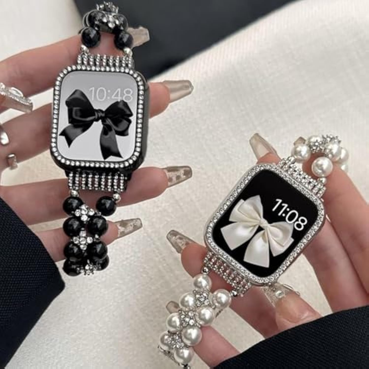 Women Sparkly Iwatch Screen Protector Case Compatible With Apple Watch Band 38Mm 40Mm 41Mm 42Mm 44Mm 45Mm 46Mm Series,No_Glass Slim Bling Bumper (Black+Golden+Silver, 38 Mm)