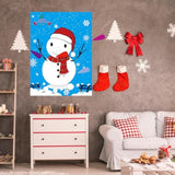 Pin the Nose on Snowman Christmas Party Game Poster for Kids
