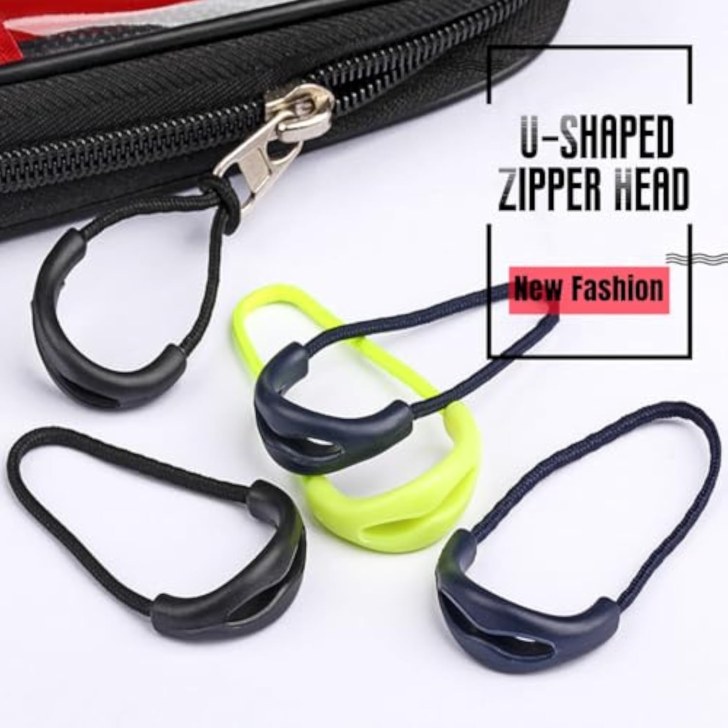 10Pcs/Pack U Shape Color Zipper Pulls Fits/Zipper Fixer For Apparel Ac