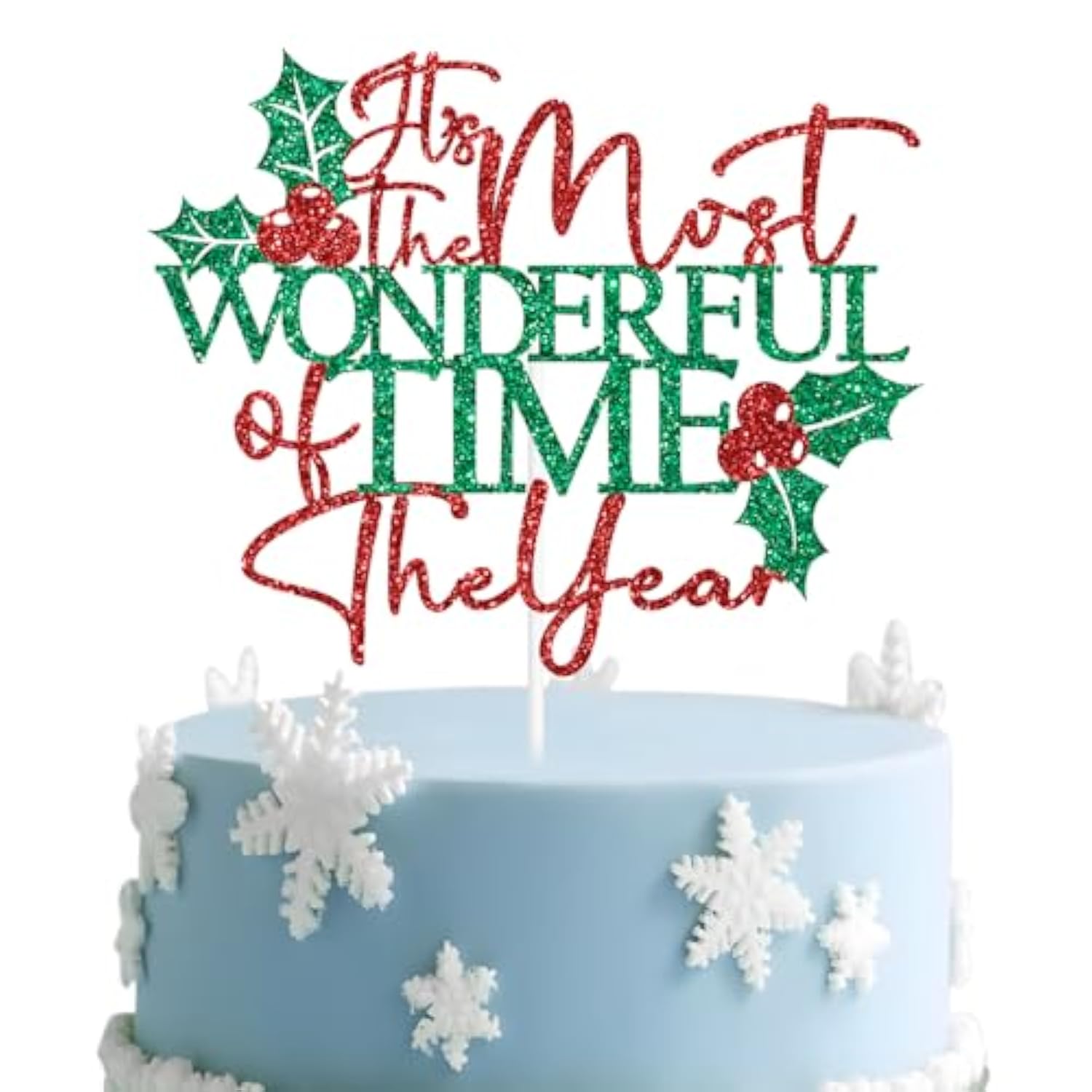 Most Wonderful Time of Year Cake Topper Christmas Holiday Party Decor