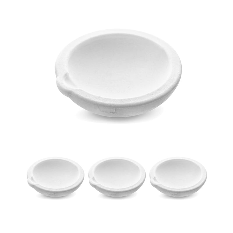 Ceramic Crucible Bowl, 4 Pcs Quartz Melting Dishes Pot For Melting Casting Refining Gold Silver Brass Alloy, 100G