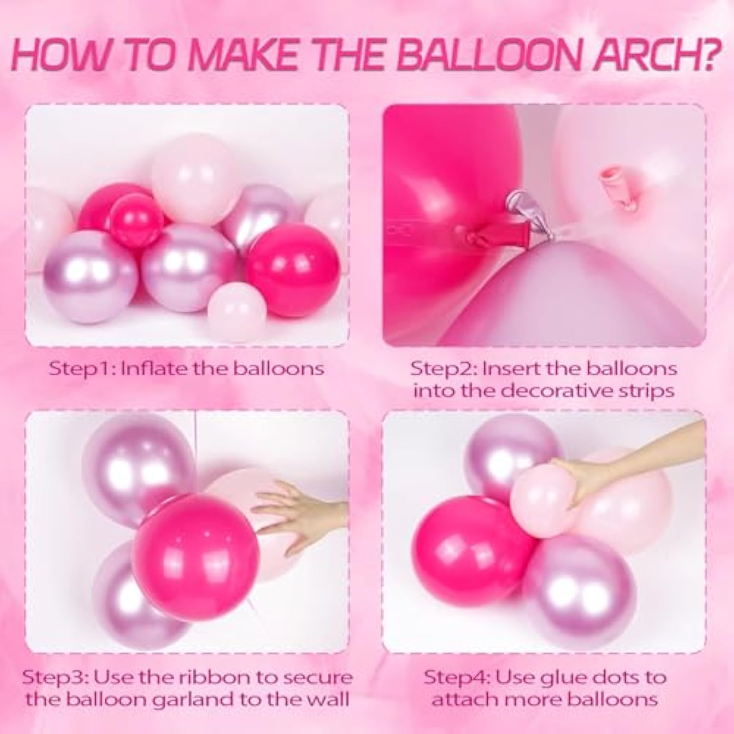 Hot Pink Birthday Decorations With Hot Pink Light Pink Confetti Balloons Happy Birthday Foil Balloons Fringe Curtains For Hot Pink Happy Birthday Decorations For Women Adults