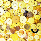 600-700Pcs Yellow Buttons For Crafts Bulk Yellow Craft Buttons Assorte