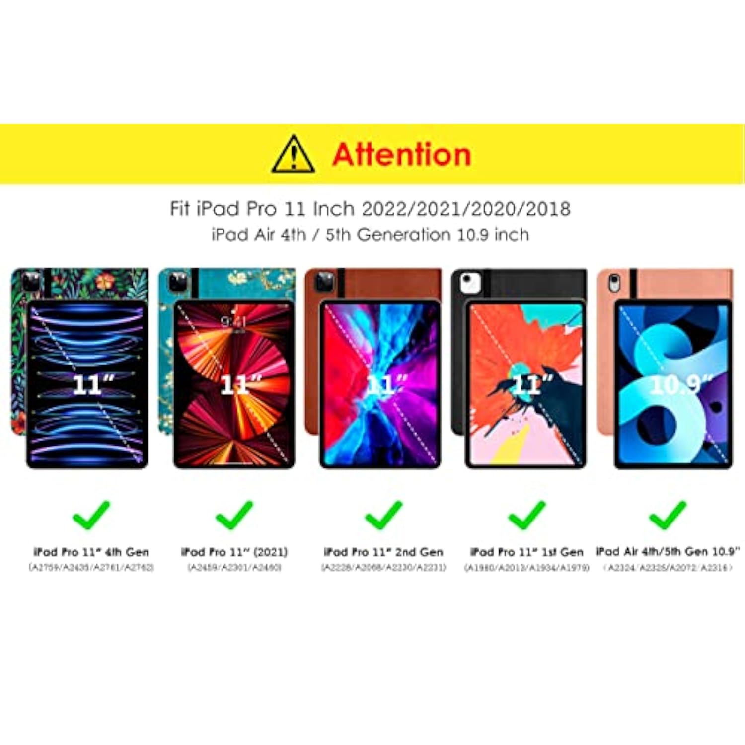 Case For Ipad Pro 11 Inch 4Th/3Rd/2Nd/1St Generation 2022/2021/2020/2018,Premi