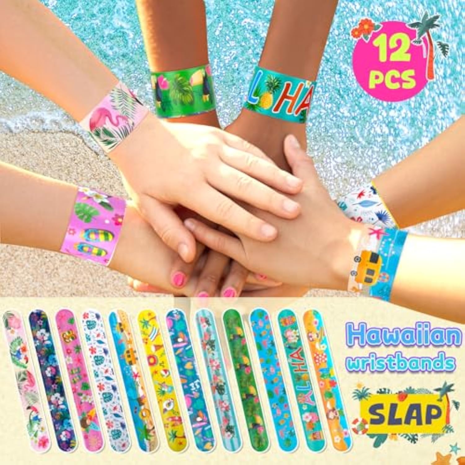 Summer Pool Beach Party Favors,60Pcs Kids Toys For Birthday Party Supplies,Pool Beach Toys,Hawaiian Leis For Luau Party Decorations,Beach Ball,Kids Sunglasses,Bubble Wands