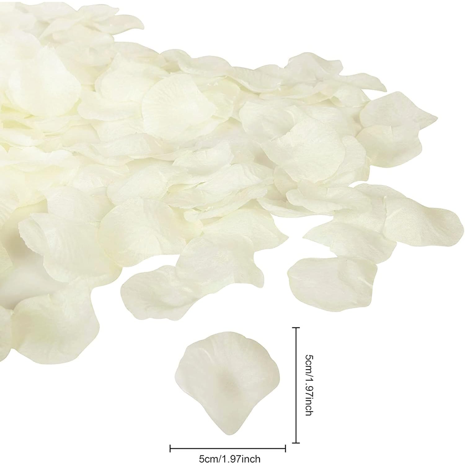 5000 Pcs Rose Petals Artificial Flower For Valentine'S Wedding Decor Romantic Night Event Anniversary Shower Engagement Party Home Decorations, Ivory