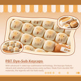 Pbt Keycaps Set, Bun Wonderland Mog Profile 138-Key Keycaps For Mechanical Keyboards