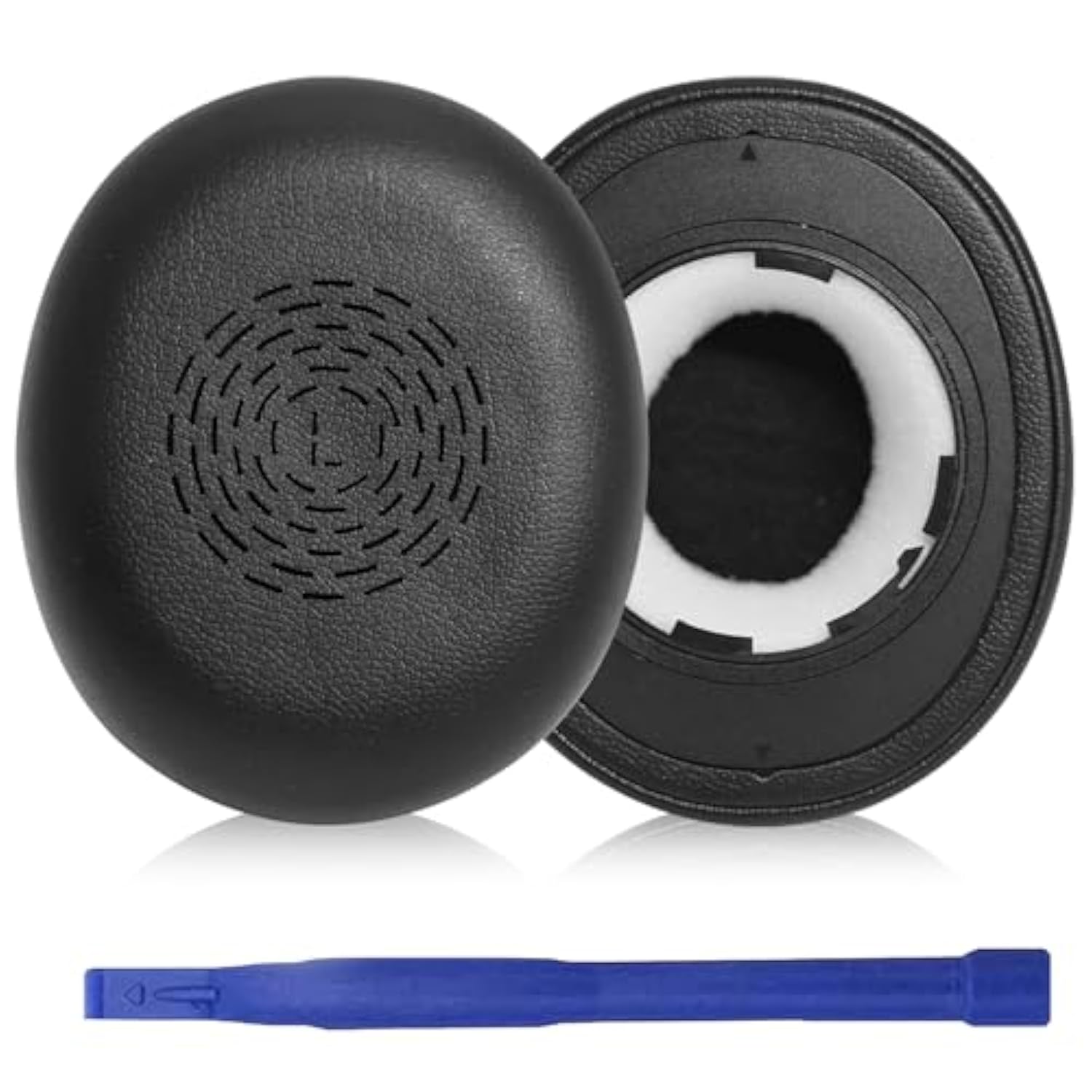 Earpads Replacement Ear Cushions For Jabra Evolve2 65 Flex Headset,Headphone Ear Pads Cushions With Soft Protein Leather(Black)