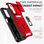 Phone Case For Samsung Galaxy A15 5G Case With Hd Screen Protector & Slide Camera Cover & Rotated Ring Kickstand, [Military-Grade] Phone Case For Galaxy A15 5G (Red)