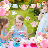 27 Pieces Tea Party Decorations Girls Tea Party Supplies With Floral T