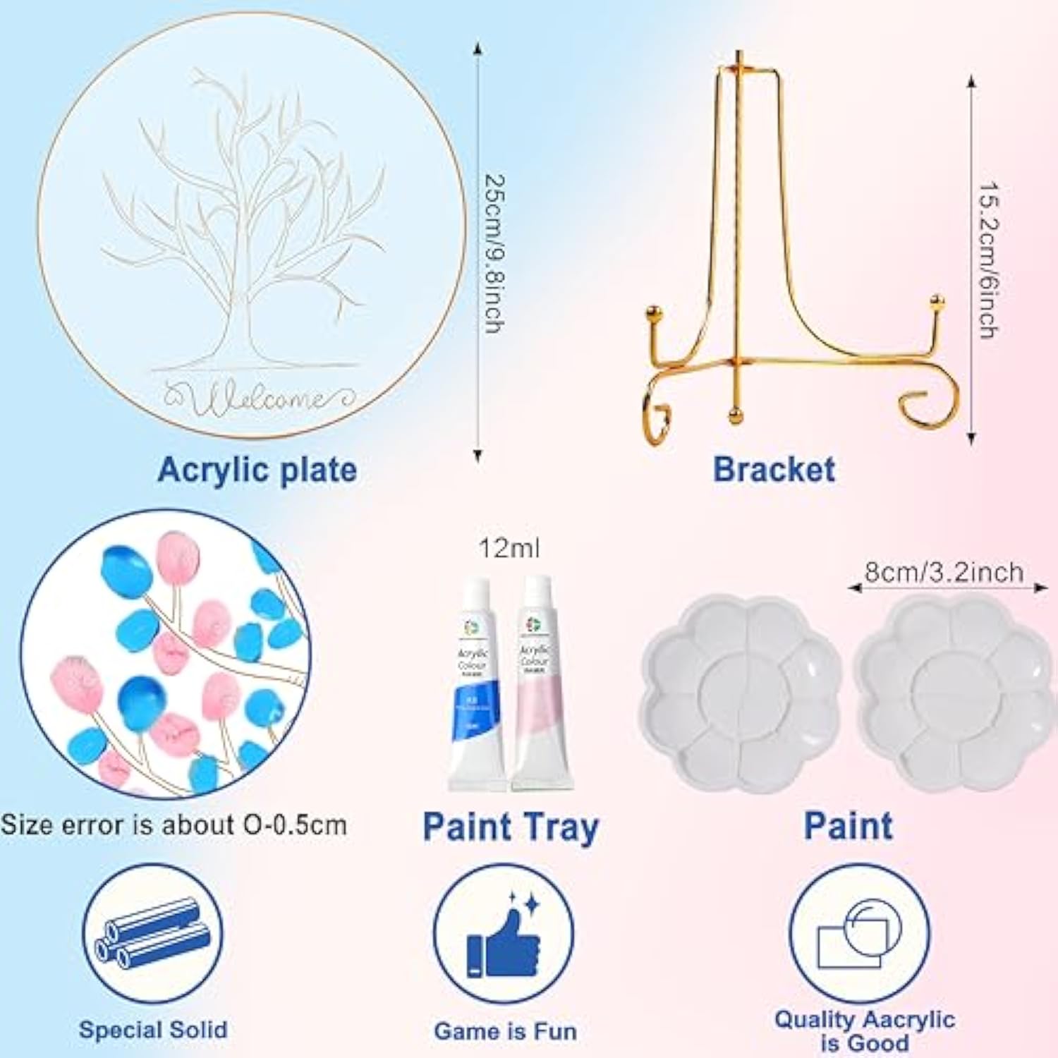 Gender Reveal Fingerprint Tree Guest Books, Gender Reveal Games, Boy Or Girl Gender Reveal Decorations Gift Idea, Baby Shower Party Supplies