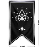 Gondor Flag Tree Of Gondor Banner Flag Flag Banner Man Cave Bed Room Home Office Party Decor 30X50 Inch (Black)