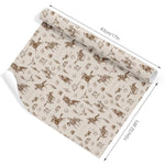 Western Cowboy Wrapping Paper -Mini Roll- 17 Inch X 32.8Ft Brown Wild West Rodeo Gift Wrap Paper Farmhouse Art Paper For Birthday Baby Shower Diy Crafts