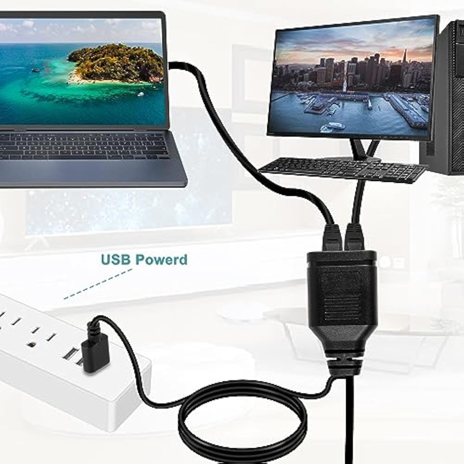 Rj45 Gigabit Ethernet Splitter Switch Cable,Rj45 1 Male To 2 Female 1000Mbps H