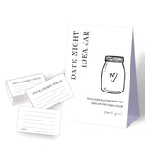 Date Night Idea Cards,Bachelorette Party Night,Advice Cards For Bridal Shower,Minimalist Bridal Shower Game,Wedding Shower Games,1 Sign & 50 Cards Set-A45