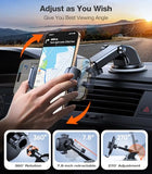 Military-Grade Phone Holders for Your Car?96+LBS Strongest Suction?Car Phone Holder Mount, Ultra-Durable Cell Phone Car Mount Truck for Dashboard
