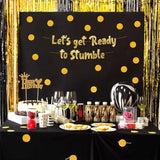 Let'S Get Ready To Stumble Gold Glitter Banner - Funny Bachelorette And Bachelor Party Decorations - 21St - 25Th - 30Th Vegas Party Banner