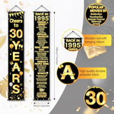 30th Birthday & Anniversary Decorations, Cheers to 30 Years Banner & Porch Sign