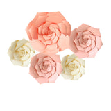 Wall Paper Flowers 3D Large Paper Flowers Decorations For Diy Wedding Bridal Shower Baby Girl Nursery Decor Kids Room Bedroom Flower Backdrop Party (Pink Set2)