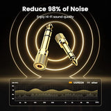 UGREEN 6.35mm 1/4 Male to 3.5mm 1/8 Female Stereo Headphone Adapter Audio Jack Plug Gold Plated for Speaker Headphone Guitar Digital Piano Amp, 2 Pack
