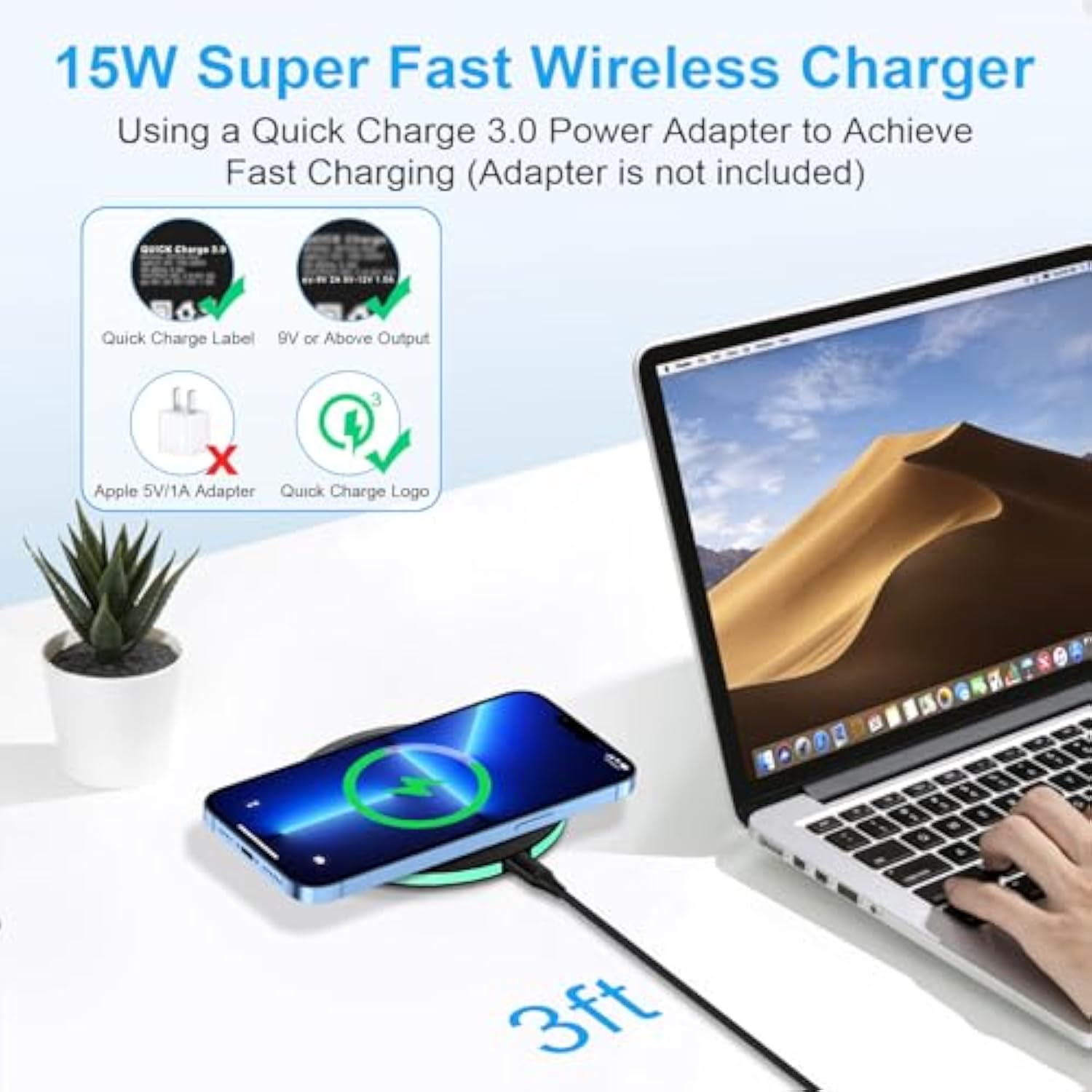 Google Pixel 10 Wireless Charging Pad 15W Wireless Phone Charger Fast Charging Station For Pixel 10 Pro Xl 9A 8 7,Samsung Galaxy S25 Ultra Edge/S24 Fe/S23/S22/Z Fold7,Iphone 16E 16 Plus 15 Pro Max 14