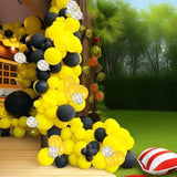 12Inch Yellow Black Balloons With Yellow Black Confetti Balloons Perfect For Party Decorations,Pack Of 50