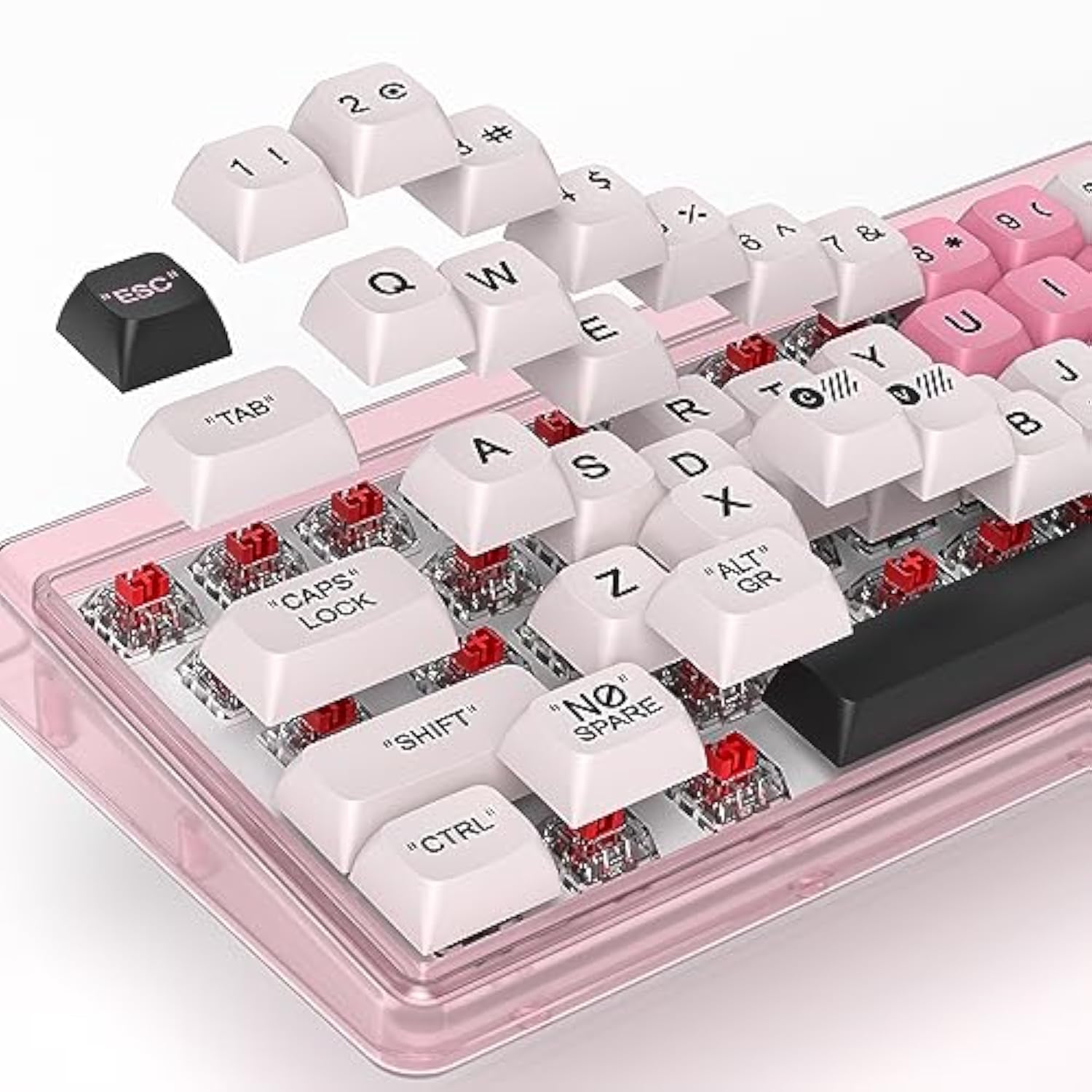 Cute Pbt Xda Keycaps 144 Keys Pink Heart Custom Keycaps 75 Percent Keyboard Ke