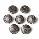 10Pcs 1 Inch (25Mm) Large Antique Metal Buttons With Shank For Blazers