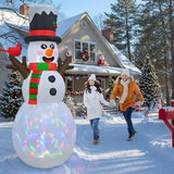 6Ft Christmas Inflatable Outdoor Decoration, Cute Inflatable Snowman Outdoor Christmas Blow Up Yard Decorations With Led