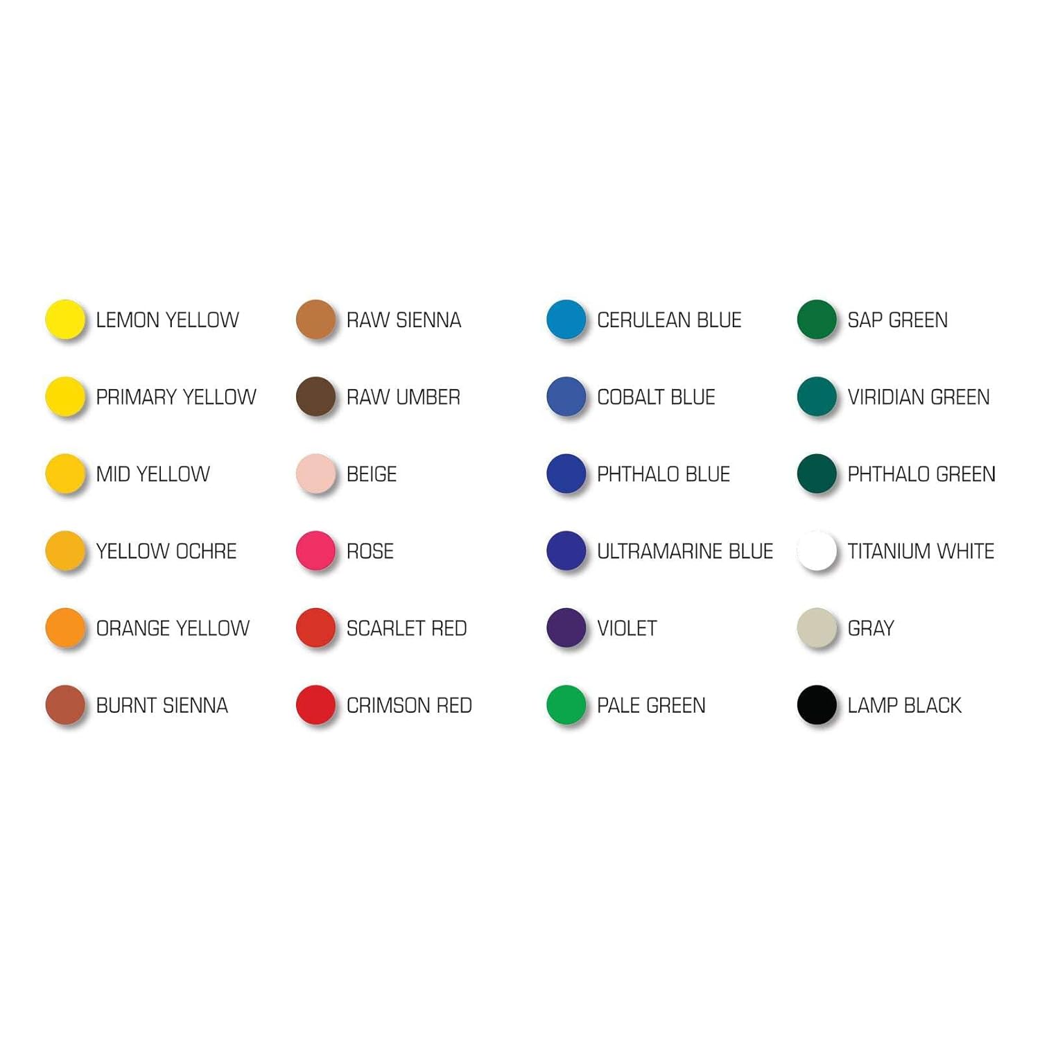 Maker Source Basics Acrylic Paint, 24 count, Multicolor 2oz Bottles