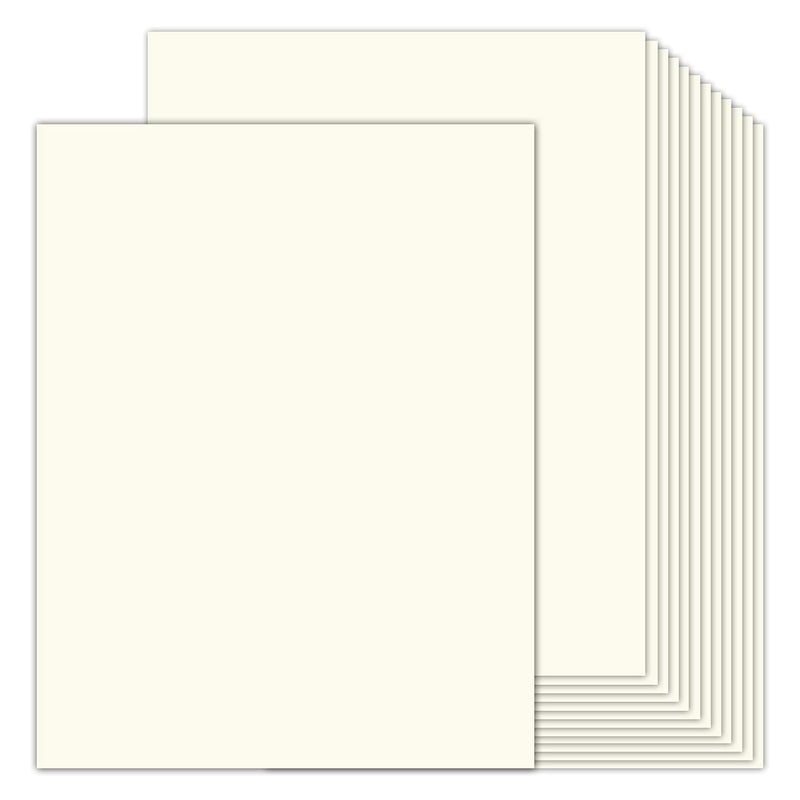 100 Sheets Cream Cardstock 8.5 X 11 Ivory Paper, Off White Card Stock Printer