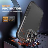 iPhone 15 Pro Max Heavy Duty Case with Privacy Screen Black