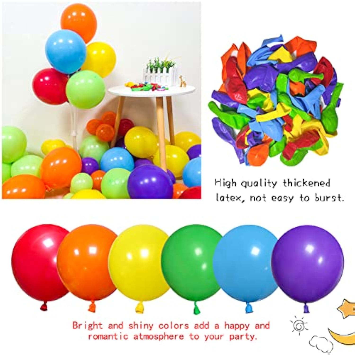 Colorful 111Pc Rainbow Balloon Arch Kit for Parties, Birthdays, Weddings & Celebrations