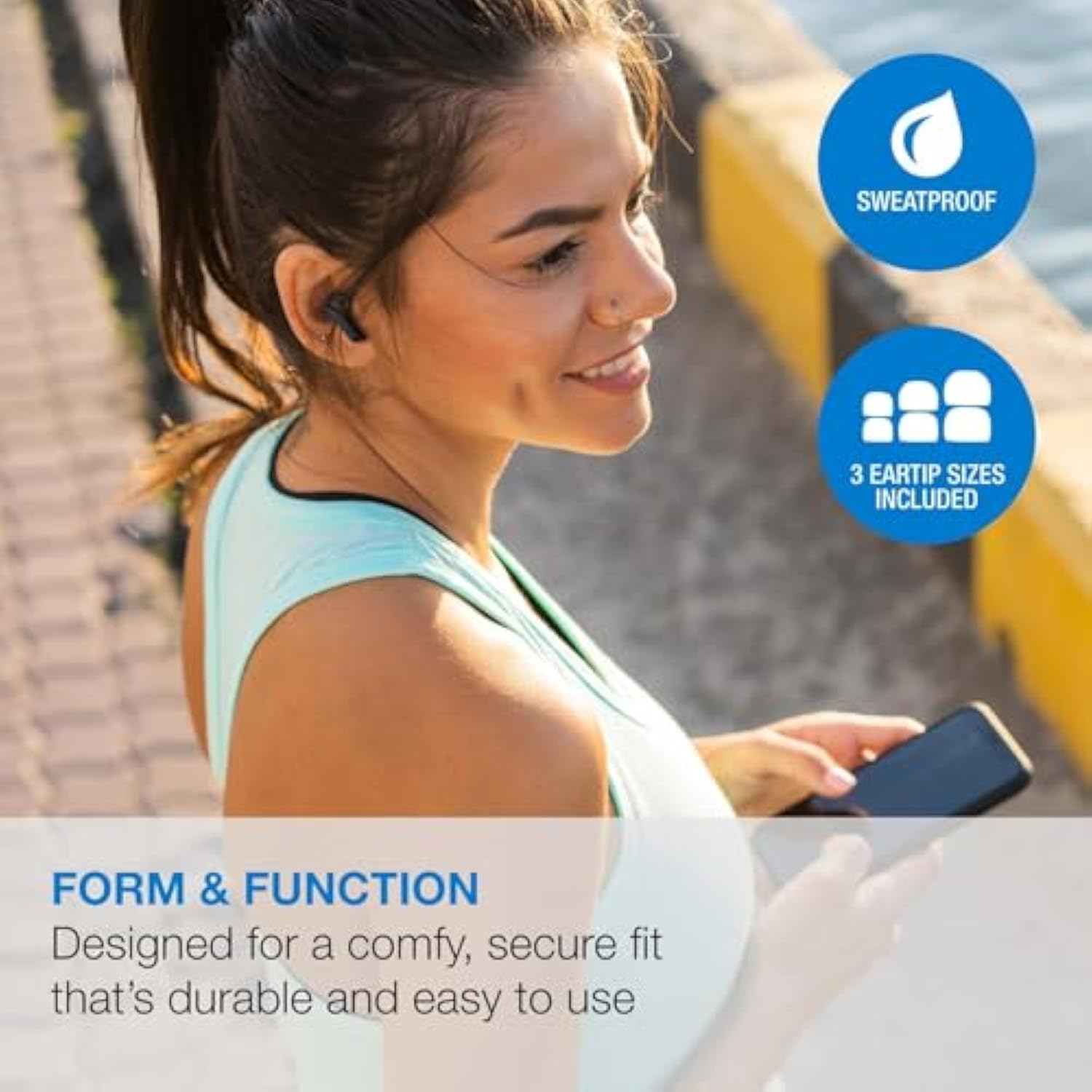 iLive Electronics Truly Wire-Free Earbuds with Active Noise Canceling, Charging Case, Includes 3 Set of Ear Tips, Black (IAEBT600B)