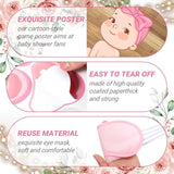 Pin The Pacifier Baby Shower Game Baby Shower Party Decorations Include Large Poster 24 Pacifier Stickers Blindfold Game Set For Birthday Party Decor Supplies(Country Girl)