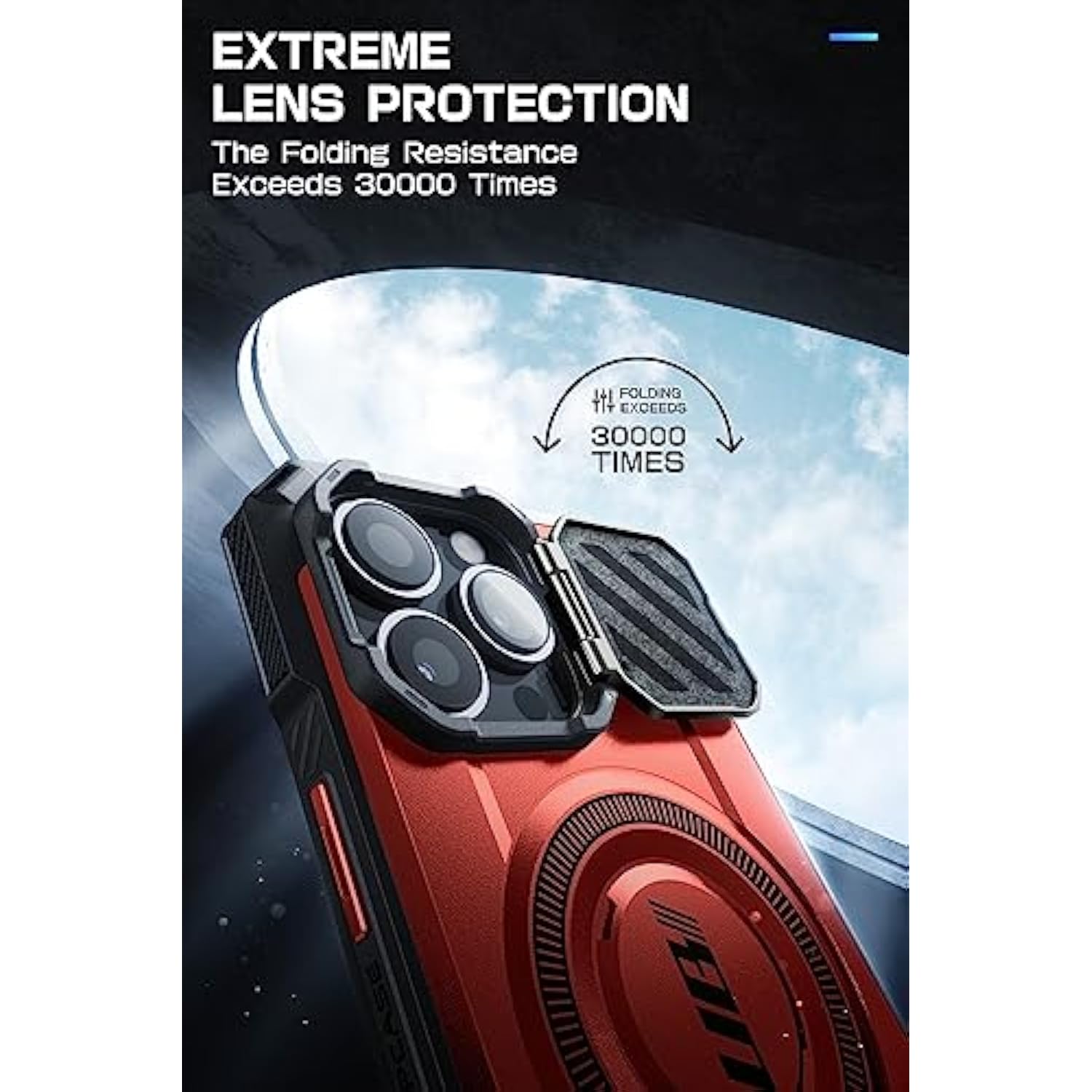 SUPCASE for iPhone 14 Pro Max Case/iPhone 13 Pro Max Case with Camera Cover Stand, [Compatible with MagSafe] [Built-in Belt-Clip] Heavy Duty Magnetic Phone Case for iPhone 14/13 Pro Max, Ruddy