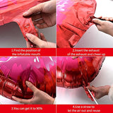Pack Of 5 Large Pink Huge Red Lips Balloons For Makeup Themed Party Anniversary Decor, Kiss The Miss Goodbye(30 Inch)