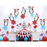 Winter Wonderland Large Invitations - 10 Invitations 10 Envelopes - - Penguin Party Supplies - Penguin Party Decorations - Winter Birthday Party - Penguin Birthday - Winter Onederland Party - Red