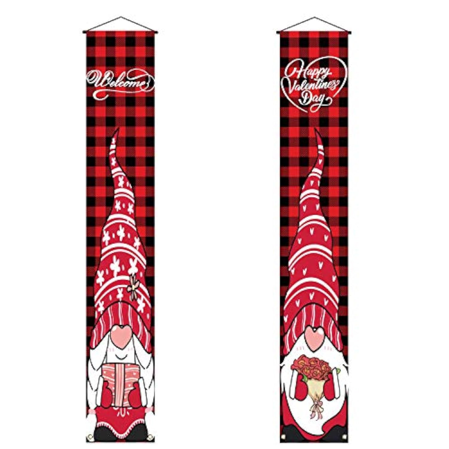 Gnome Valentine'S Day Decoration Banner Happy Valentine'S Day Porch Si