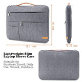 KINGSLONG 14 inch Laptop Sleeve Bag, Slim Shockproof Handbag, Computer Carrying Case Cover Compatible with MacBook Air/Pro Acer Asus Dell HP Grey