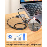Usb4 Extension Cable For Thunderbolt 4, [40Gbps/240W/8K] Usb C Extension Cable 4Ft, 8K@60Hz Type C Video Extender Male To Female Compatible For Usbc Hub/Iphone 16/Macbook/Ipad/Mag Safe