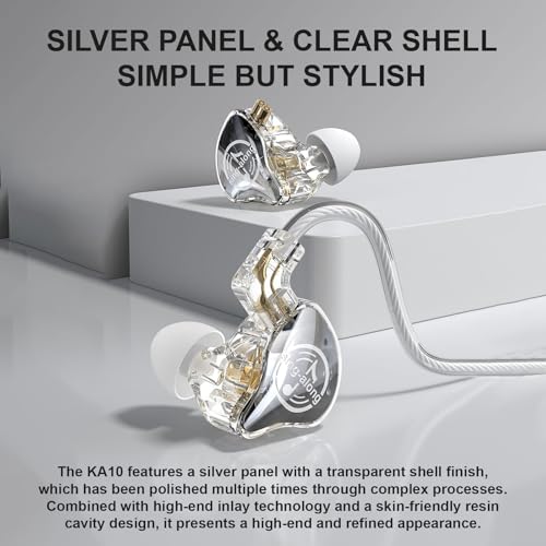 in Ear Monitor, HiFi Headphones with Dual Magnetic Dynamic Driver, Hybrid Balance Armature with Dynamic in Ear Headphones IEM Earphones Gaming